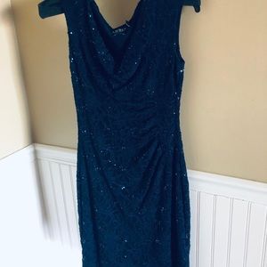 Navy blue sequined dress